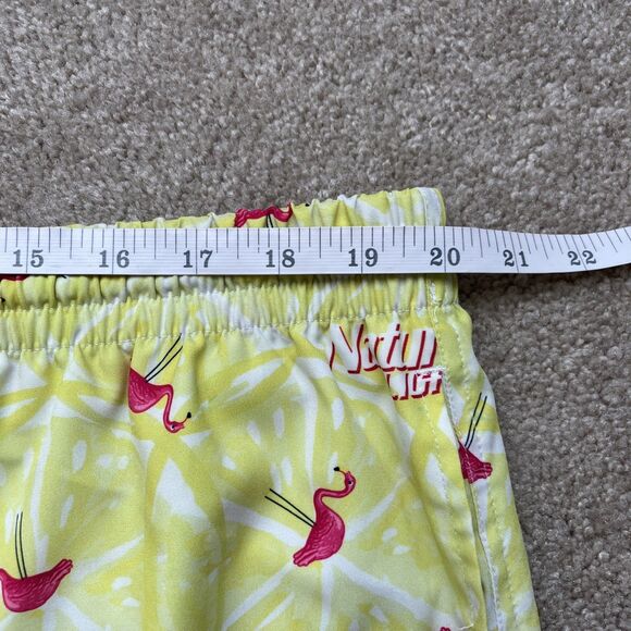 RSVLTS x Natural Light Swim Trunks Mens 3XL Beer Yellow Flamingo Lined Preppy - Picture 5 of 8